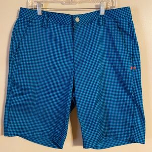 Under Armour Men’s Shorts Performance Gingham/Check Polyester Golf Size 36